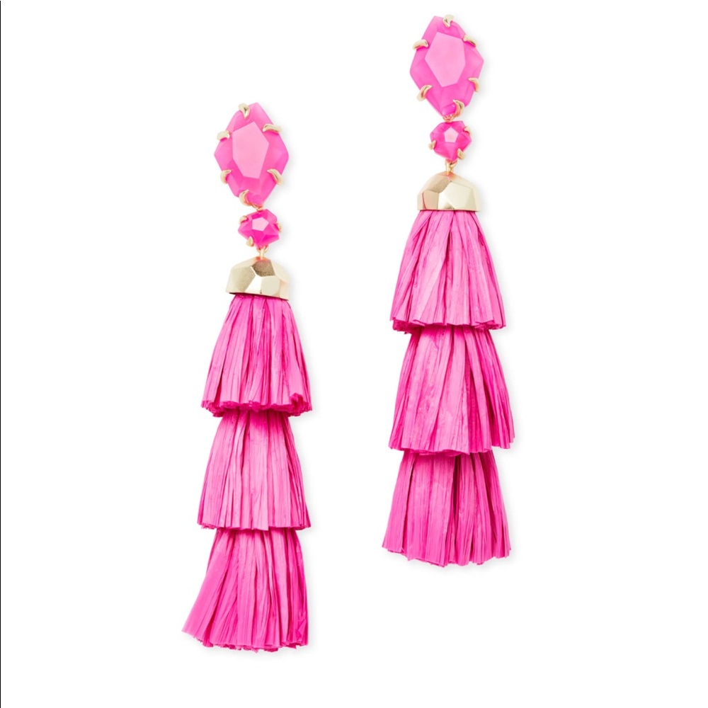 Kendra Scott Pink Agate Earrings